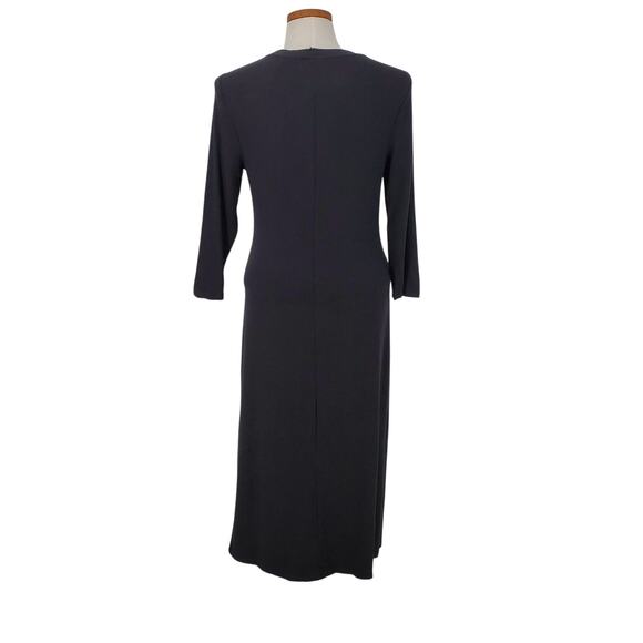 A New Day 3/4 Sleeve Ribbed Midi Bodycon Dress Black Womens Size Medium New - Picture 3 of 6